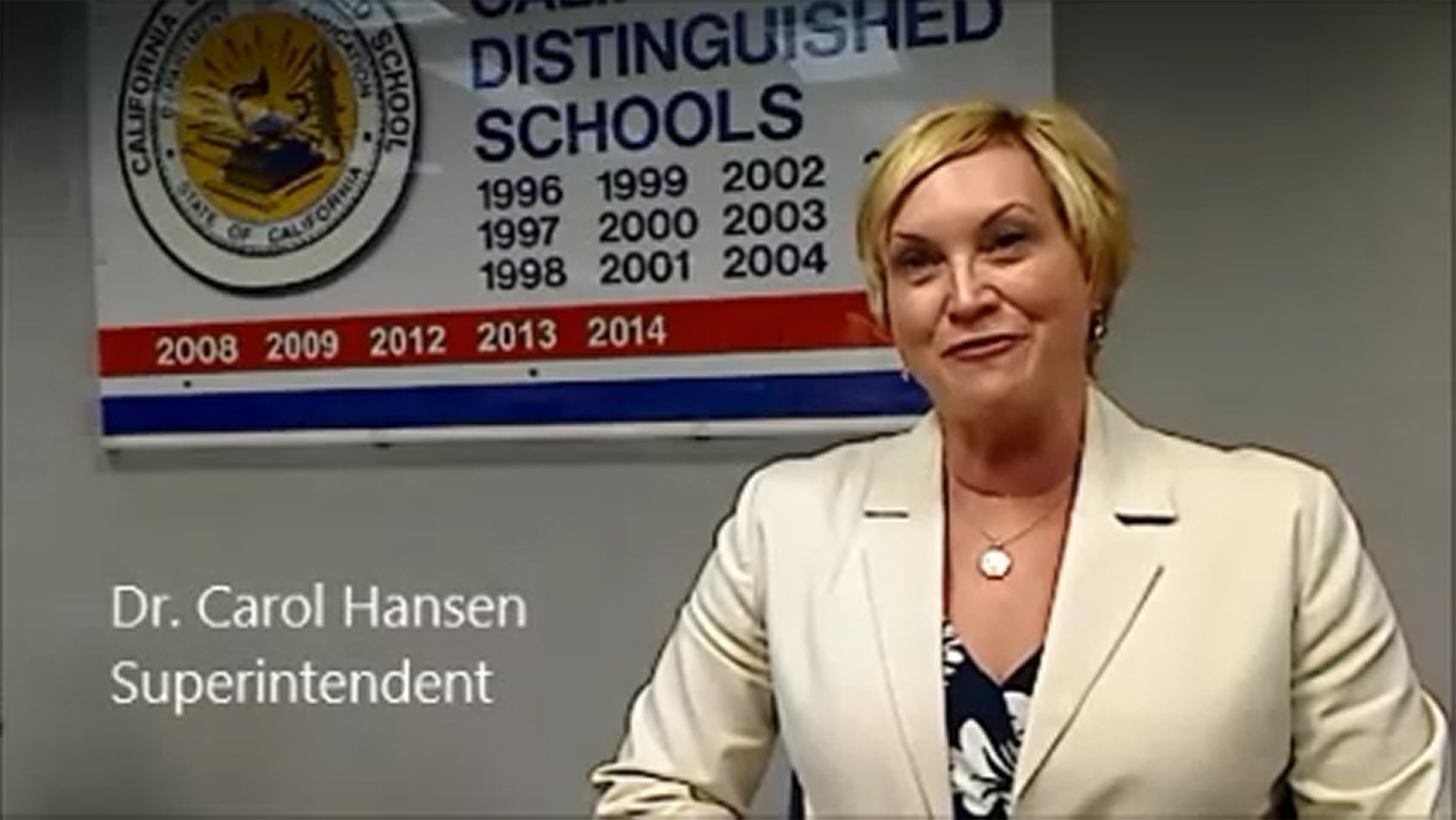 Superintendent Doctor Carol Hansen delivers a message about the Facilities Master Plan